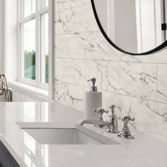 Del-Conca-USA-12-x-24-Nature-Glazed-Rectified-Porcelain-Tile-Statuario-Bianco