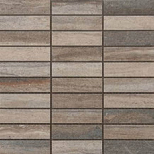 Happy Floors 12" x 12" Tivoli Natural Porcelain 1.25x4" Box Mosaic