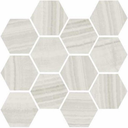 Happy Floors Onyx 12" x 14"  Polished Hexagon Mosaic