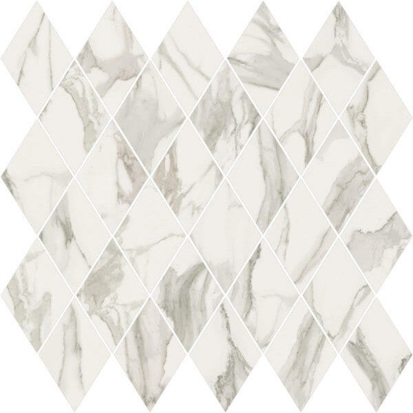 Happy Floors 12.5" x 13.5" Stratus Interlocking Polished Porcelain Rhomboid Mosaic