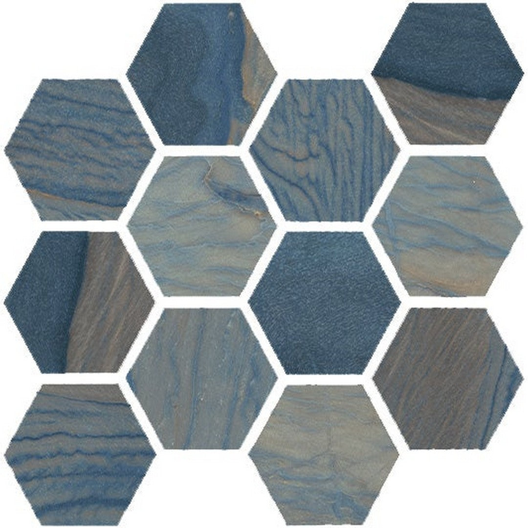 Happy Floors 12" x 14" Macaubas Interlocking Polished Porcelain Hexagon Mosaic