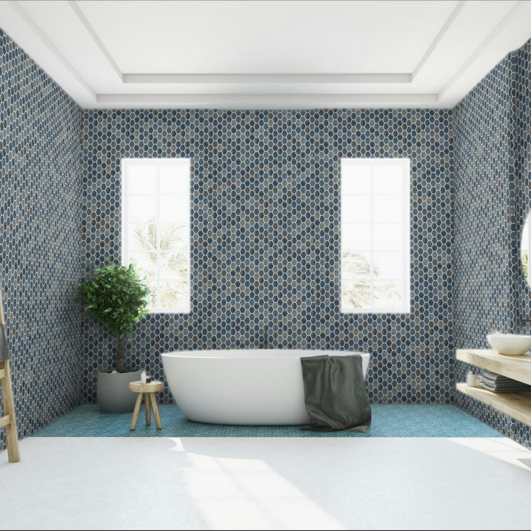 Happy-Floors-12-x-14-Macaubas-Interlocking-Anticato-Porcelain-Hexagon-Mosaic-Azul-Anticato