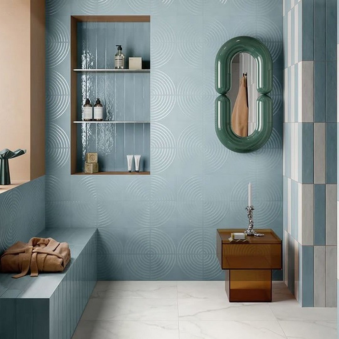 Del-Conca-USA-Aura-3-x-16-Glossy-Glazed-Porcelain-Wall-Tile-Clay-Deep
