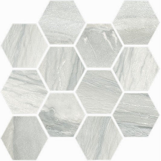 Happy Floors 12" x 14" Macaubas Interlocking Anticato Porcelain Hexagon Mosaic