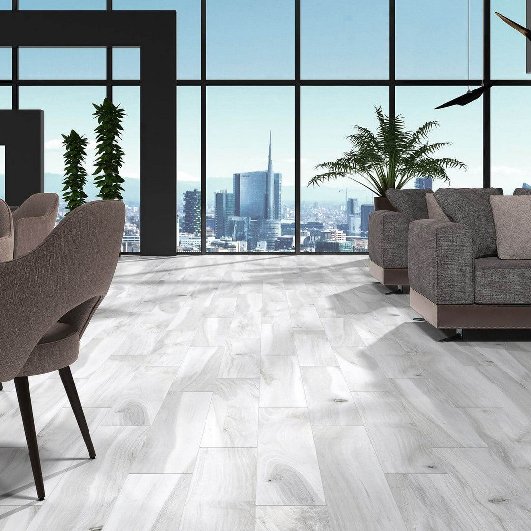 Happy Floors 8" x 48" Tasmania Rectified Natural Porcelain Plank