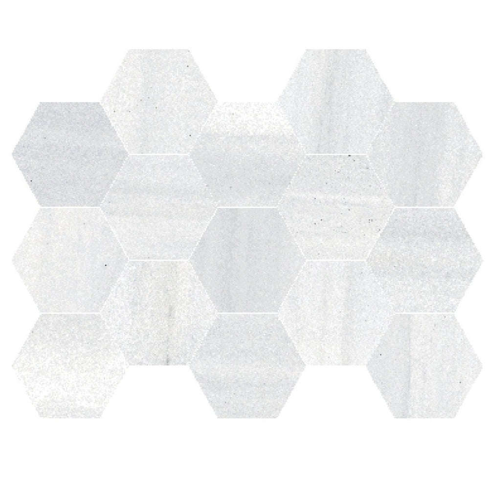 Happy Floors 10" x 14" Macael Interlocking Polished Porcelain Hexagon Mosaic