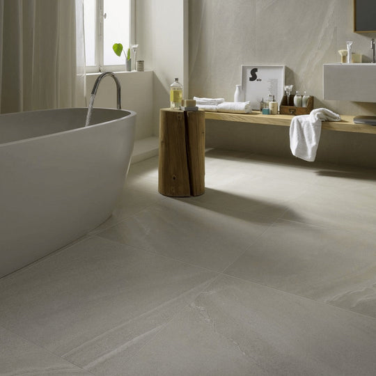 Happy Floors 12" x 24" Limerock Rectified Natural Porcelain Tile