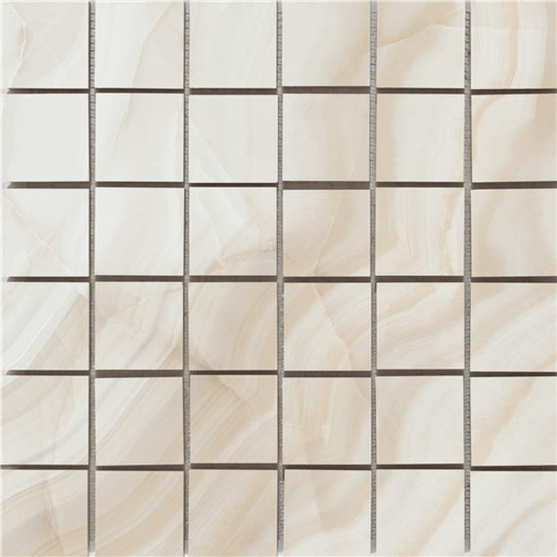 Happy Floors 12" x 12" Athena Natural Porcelain 2" Mosaic