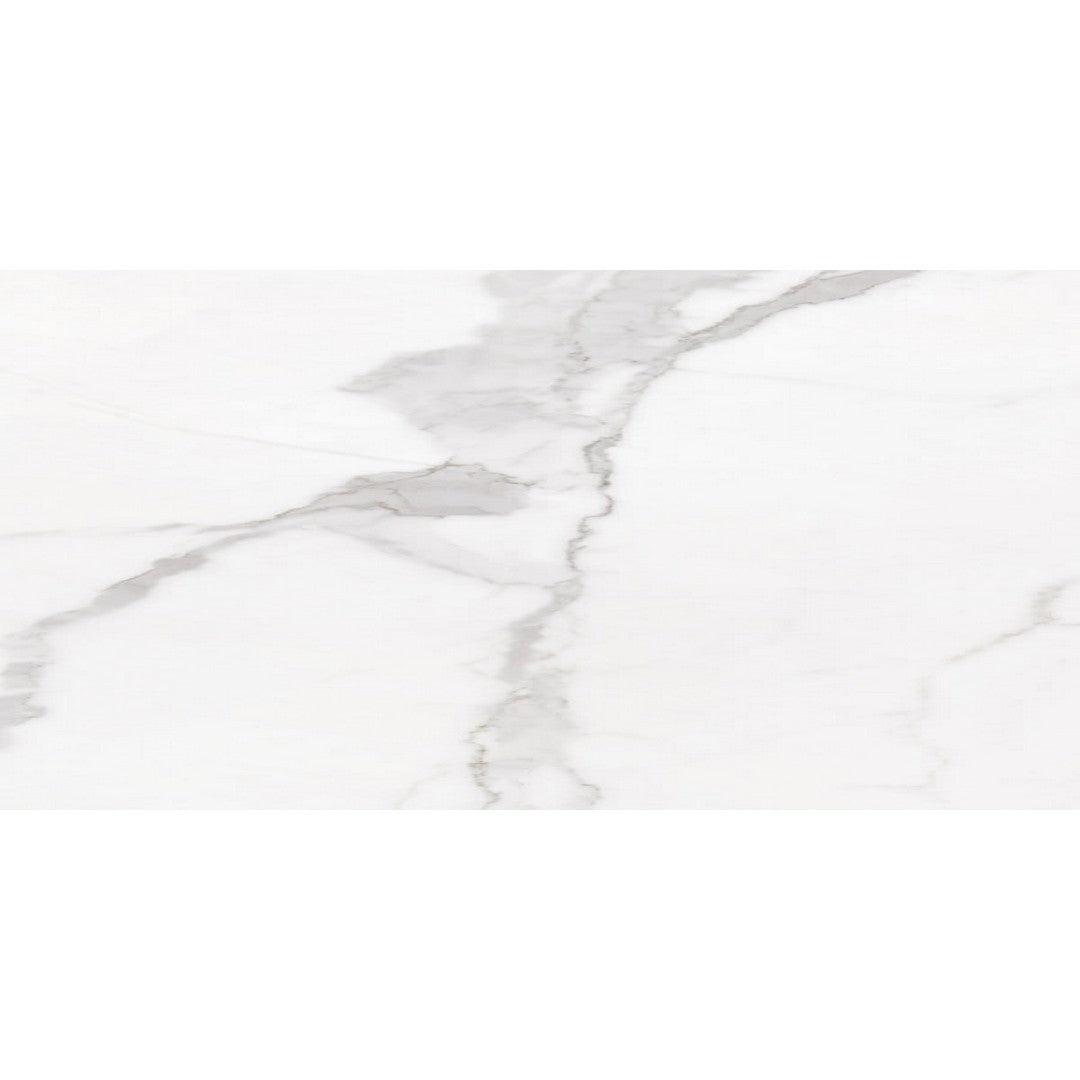 Happy Floors Luxe 24" x 48" Statuario Rectified Polished Porcelain Tile