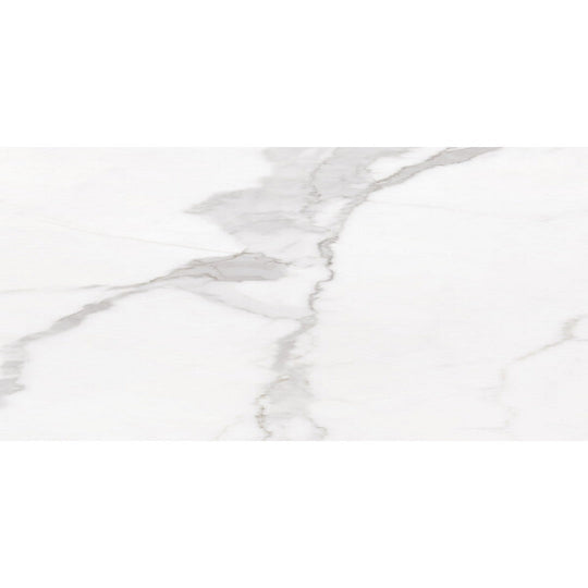 Happy Floors Luxe 24" x 48" Statuario Rectified Polished Porcelain Tile