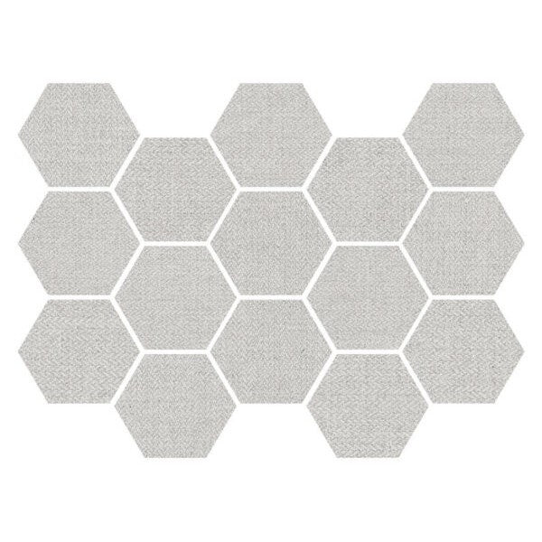 Happy Floors 12" x 14" Fibra Rectified Matte Porcelain 3" Hexagon Mosaic