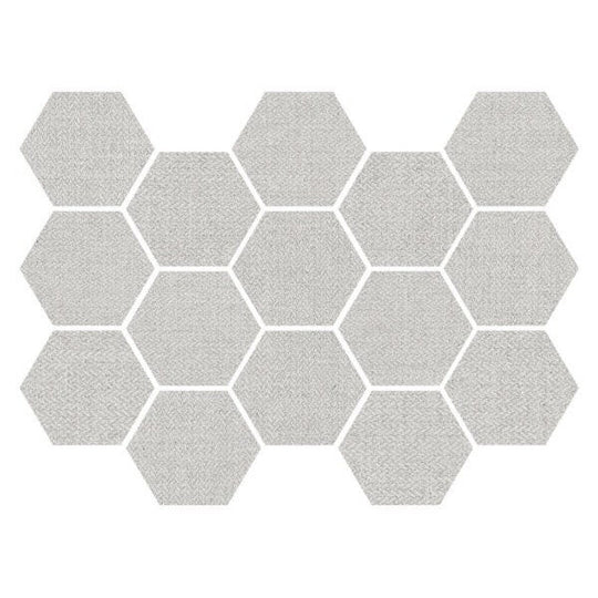 Happy Floors 12" x 14" Fibra Rectified Matte Porcelain 3" Hexagon Mosaic