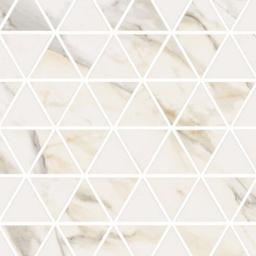 Happy Floors 12" x 12" Dorian Polished Porcelain Triangle Mosaic