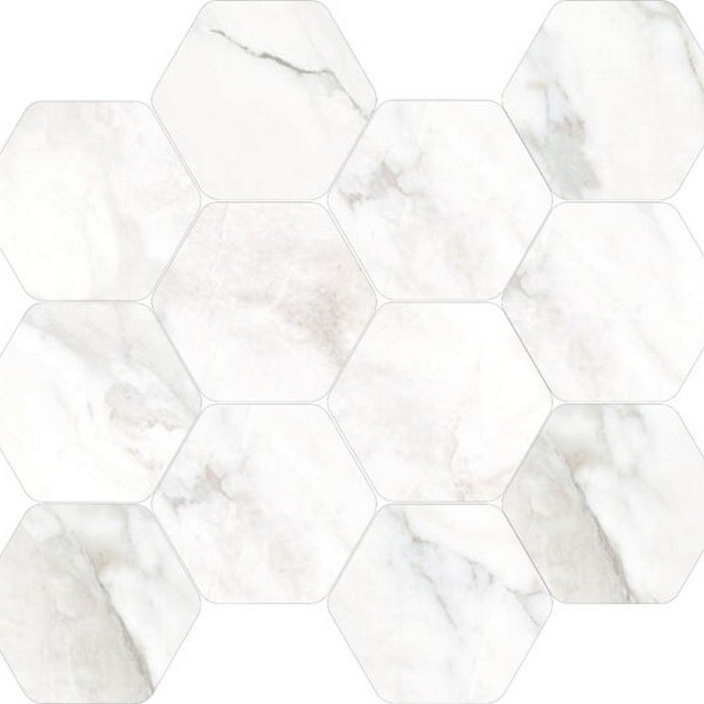 Happy Floors Kobe 12" x 13.5" Polished Porcelain Hexagon Mosaic