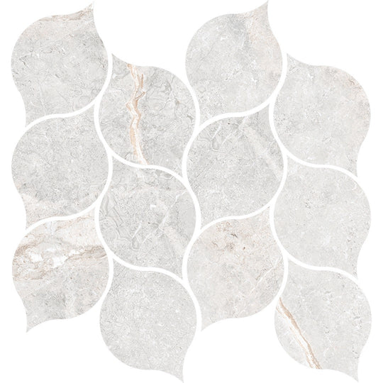 Happy Floors 11" x 13" Toscana Rectified Matte Leaf Porcelain Mosaic
