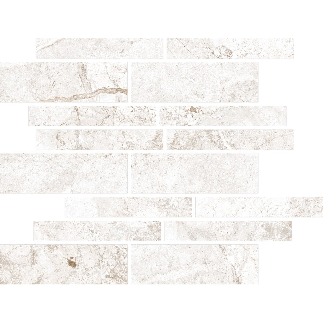 Happy Floors 11" x 13" Toscana Rectified Matte Muretto Porcelain Mosaic