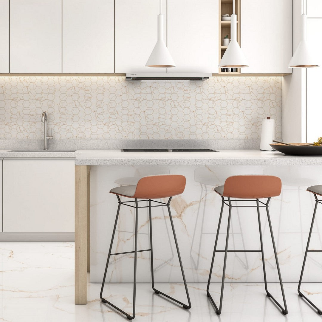 Happy-Floors-10-x-14-Alsacia-2.0-Pressed-Natural-Hexagon-Porcelain-Mosaic-Gold