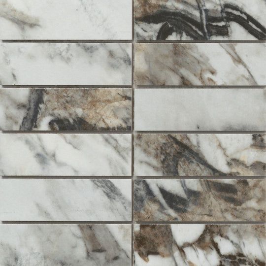 Emser 12" x 12" Parkview Polished 2x6" Stacked Porcelain Mosaic