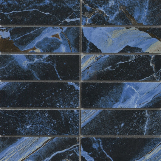 Emser 12" x 12" Parkview Polished 2x6" Stacked Porcelain Mosaic