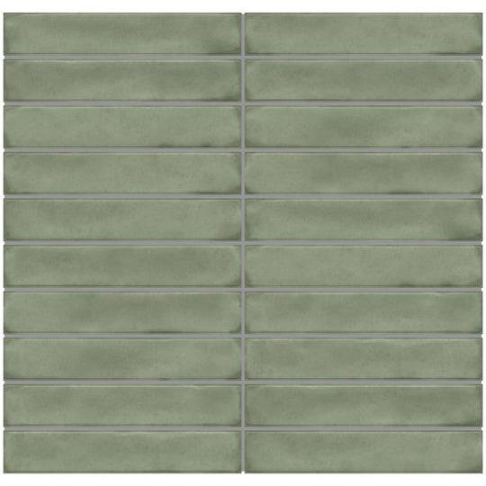 Daltile-Artcrafted-10-x-12-Glossy-Ceramic-1x6-Straight-Joint-Mosaic-Fern