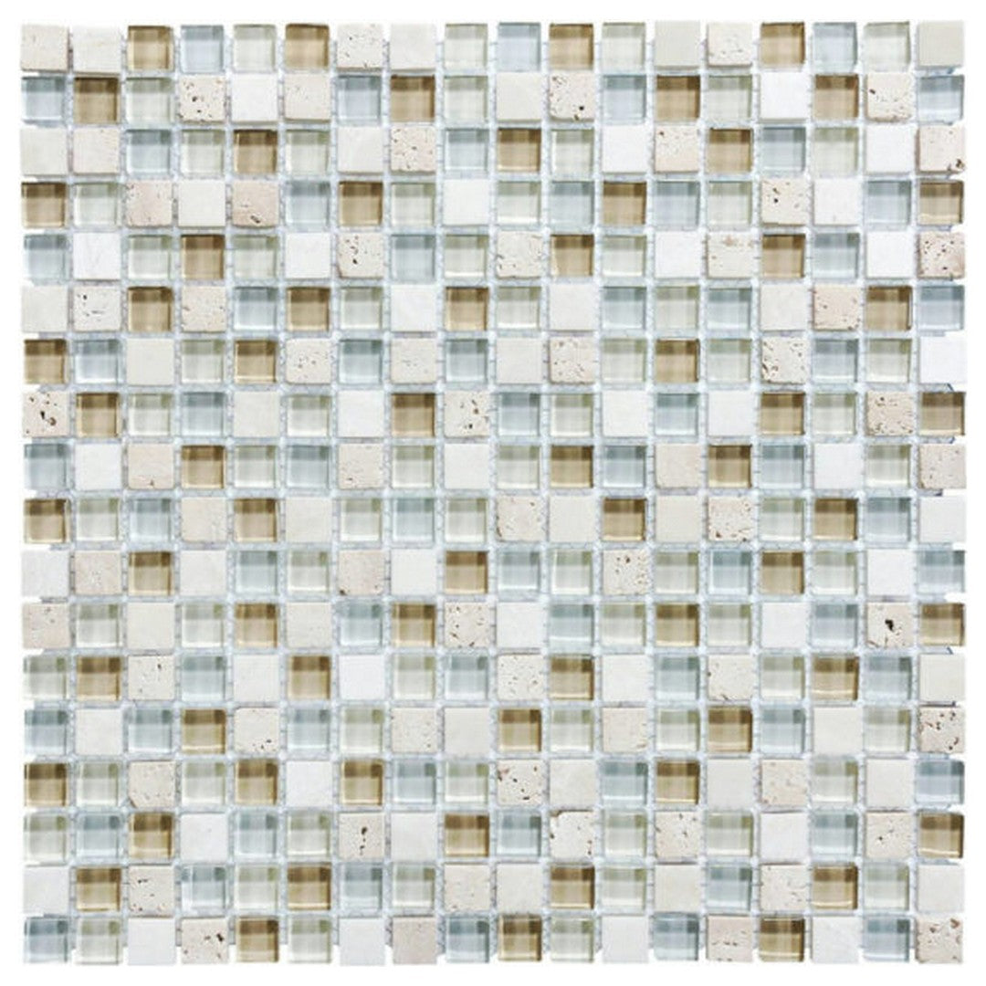 Qualis Ceramica 12" x 12" Bliss Matte Mixed Material 5/8" Mosaic