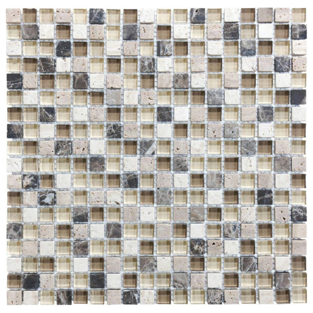 Qualis Ceramica 12" x 12" Bliss Matte Mixed Material 5/8" Mosaic