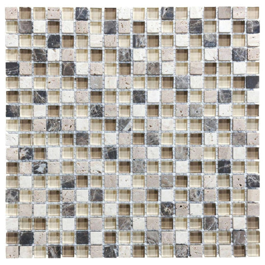 Qualis Ceramica 12" x 12" Bliss Matte Mixed Material 5/8" Mosaic