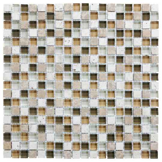 Qualis Ceramica 12" x 12" Bliss Matte Mixed Material 5/8" Mosaic