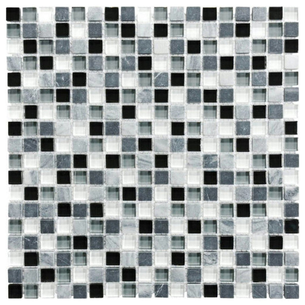 Qualis Ceramica 12" x 12" Bliss Matte Mixed Material 5/8" Mosaic