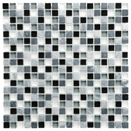 Qualis Ceramica 12" x 12" Bliss Matte Mixed Material 5/8" Mosaic