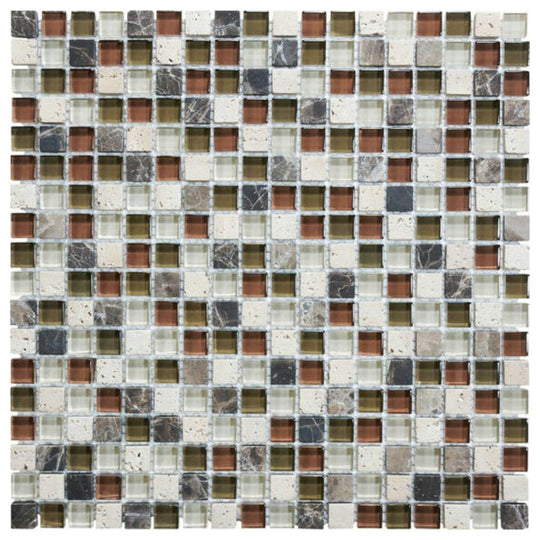 Qualis Ceramica 12" x 12" Bliss Matte Mixed Material 5/8" Mosaic