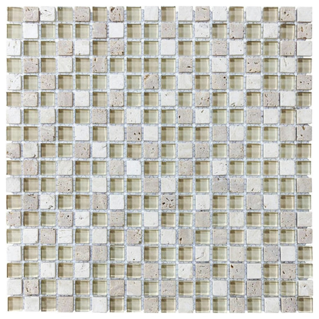 Qualis Ceramica 12" x 12" Bliss Matte Mixed Material 5/8" Mosaic