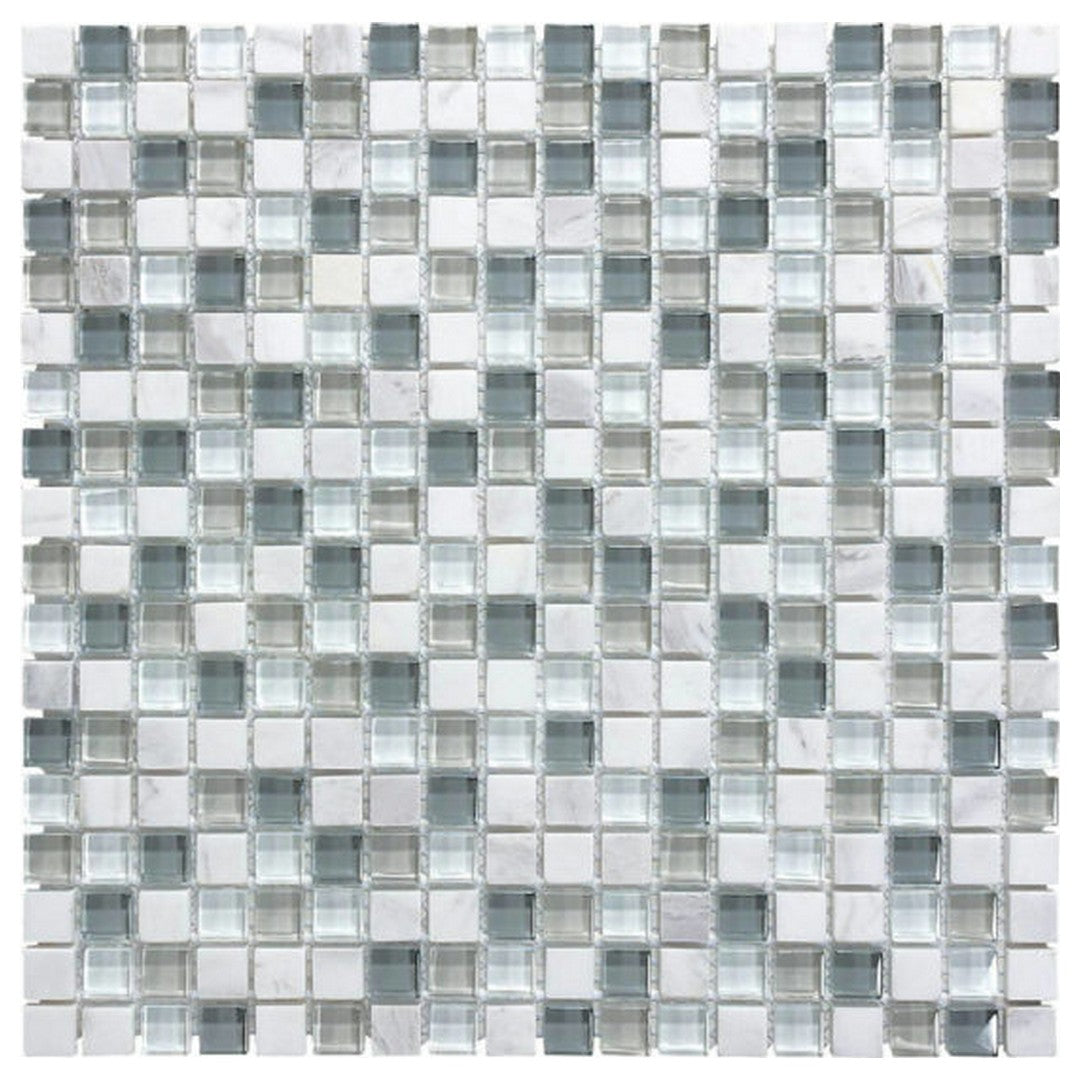 Qualis Ceramica 12" x 12" Bliss Matte Mixed Material 5/8" Mosaic