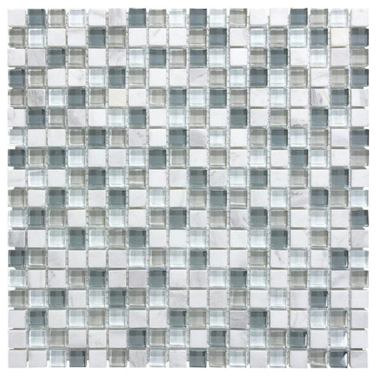 Qualis Ceramica 12" x 12" Bliss Matte Mixed Material 5/8" Mosaic