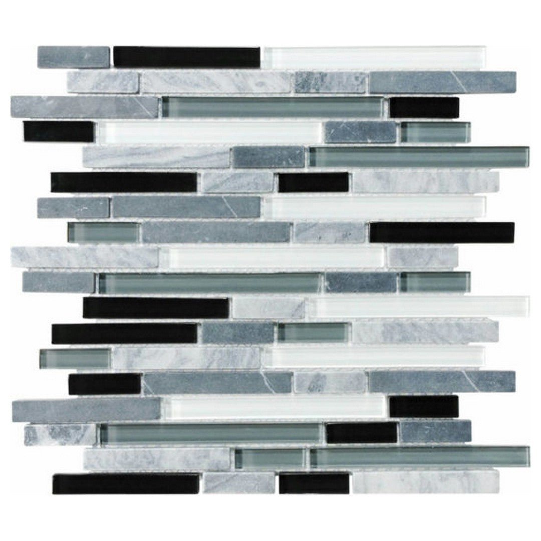 Qualis Ceramica 12" x 12" Bliss Glossy Glass Linear Mosaic