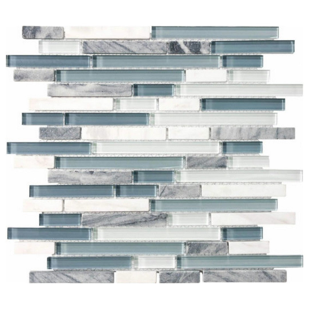 Qualis Ceramica 12" x 12" Bliss Glossy Glass Linear Mosaic