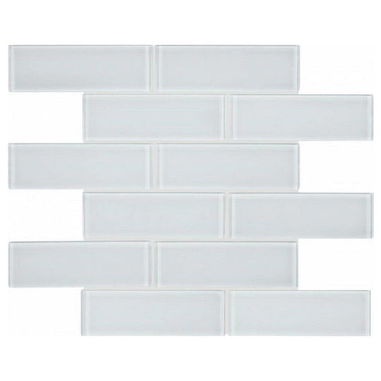 Qualis Ceramica 12" x 12" Bliss Element Glossy Glass 2X6" Mosaic