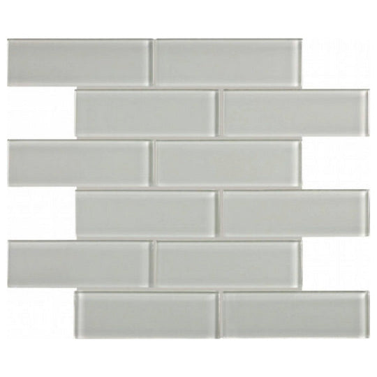 Qualis Ceramica 12" x 12" Bliss Element Glossy Glass 2X6" Mosaic