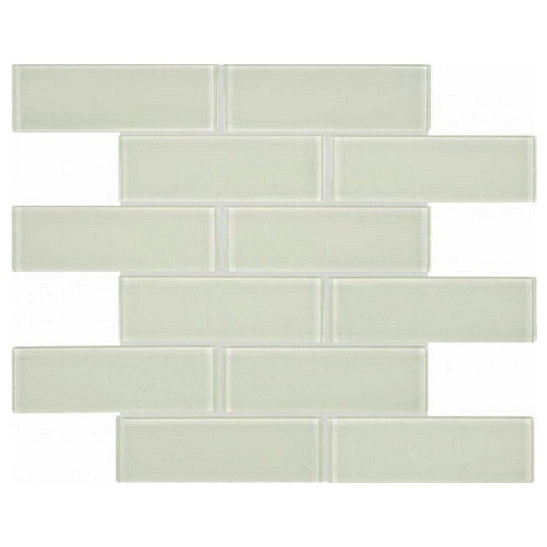Qualis Ceramica 12" x 12" Bliss Element Glossy Glass 2X6" Mosaic