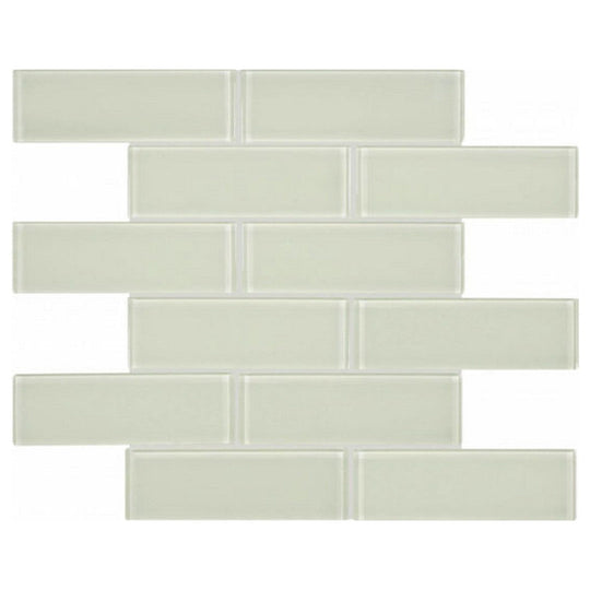 Qualis Ceramica 12" x 12" Bliss Element Glossy Glass 2X6" Mosaic