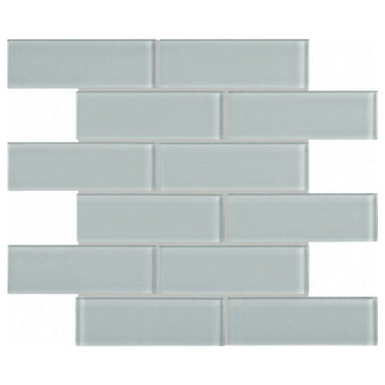 Qualis Ceramica 12" x 12" Bliss Element Glossy Glass 2X6" Mosaic