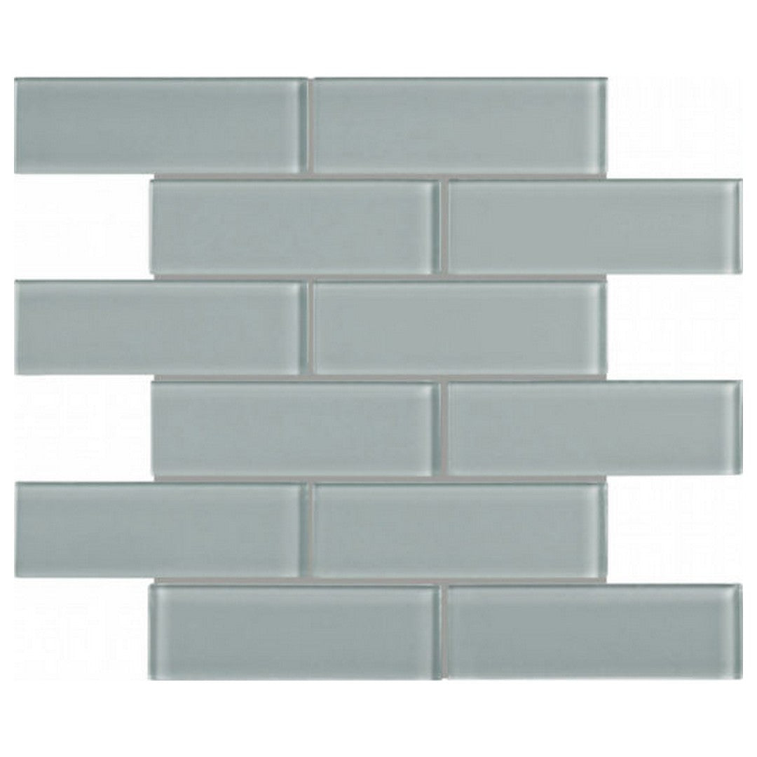 Qualis Ceramica 12" x 12" Bliss Element Glossy Glass 2X6" Mosaic