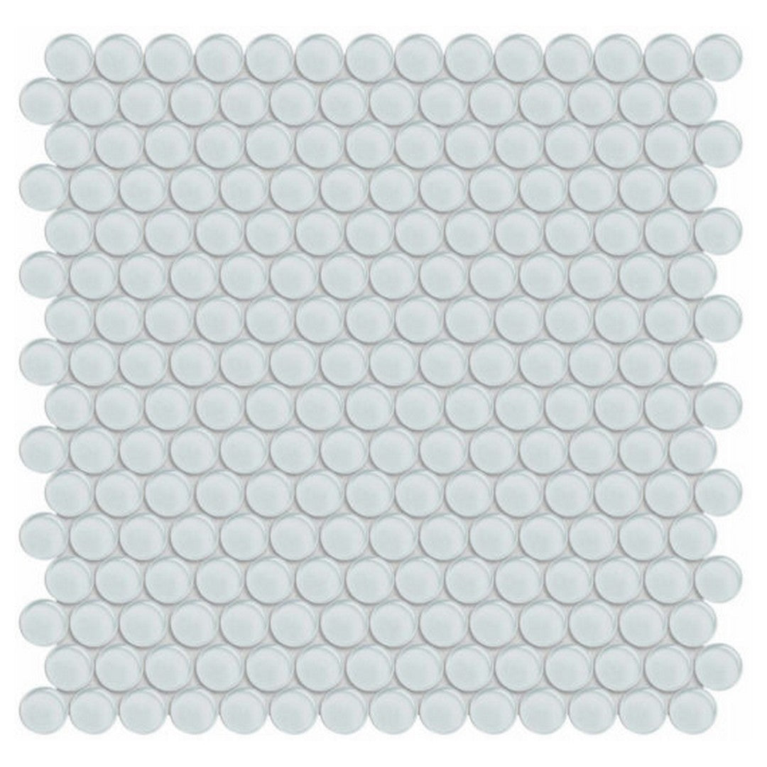 Qualis Ceramica 11.73" x 11.73" Bliss Element Glossy Glass Penny Round Mosaic