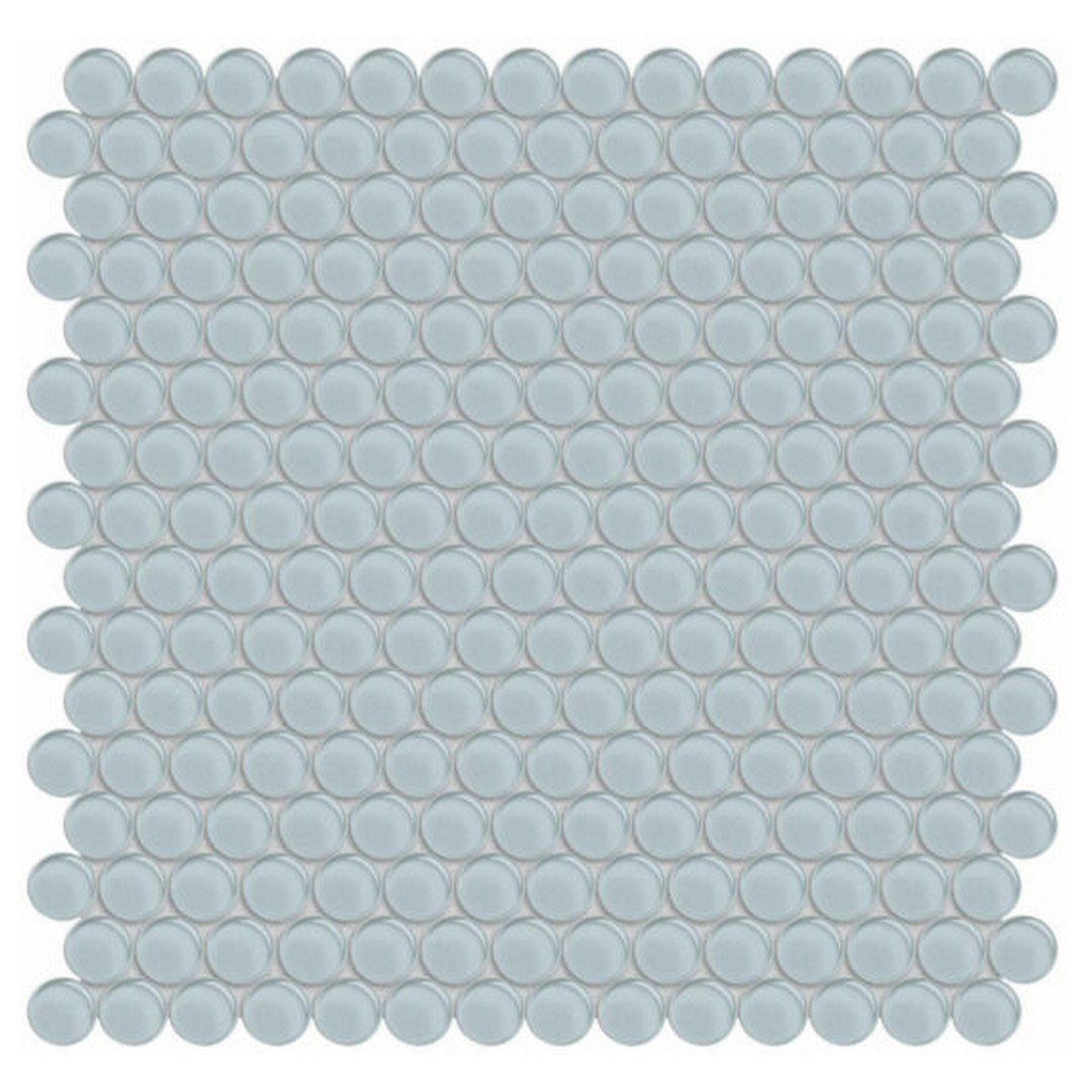 Qualis Ceramica 11.73" x 11.73" Bliss Element Glossy Glass Penny Round Mosaic