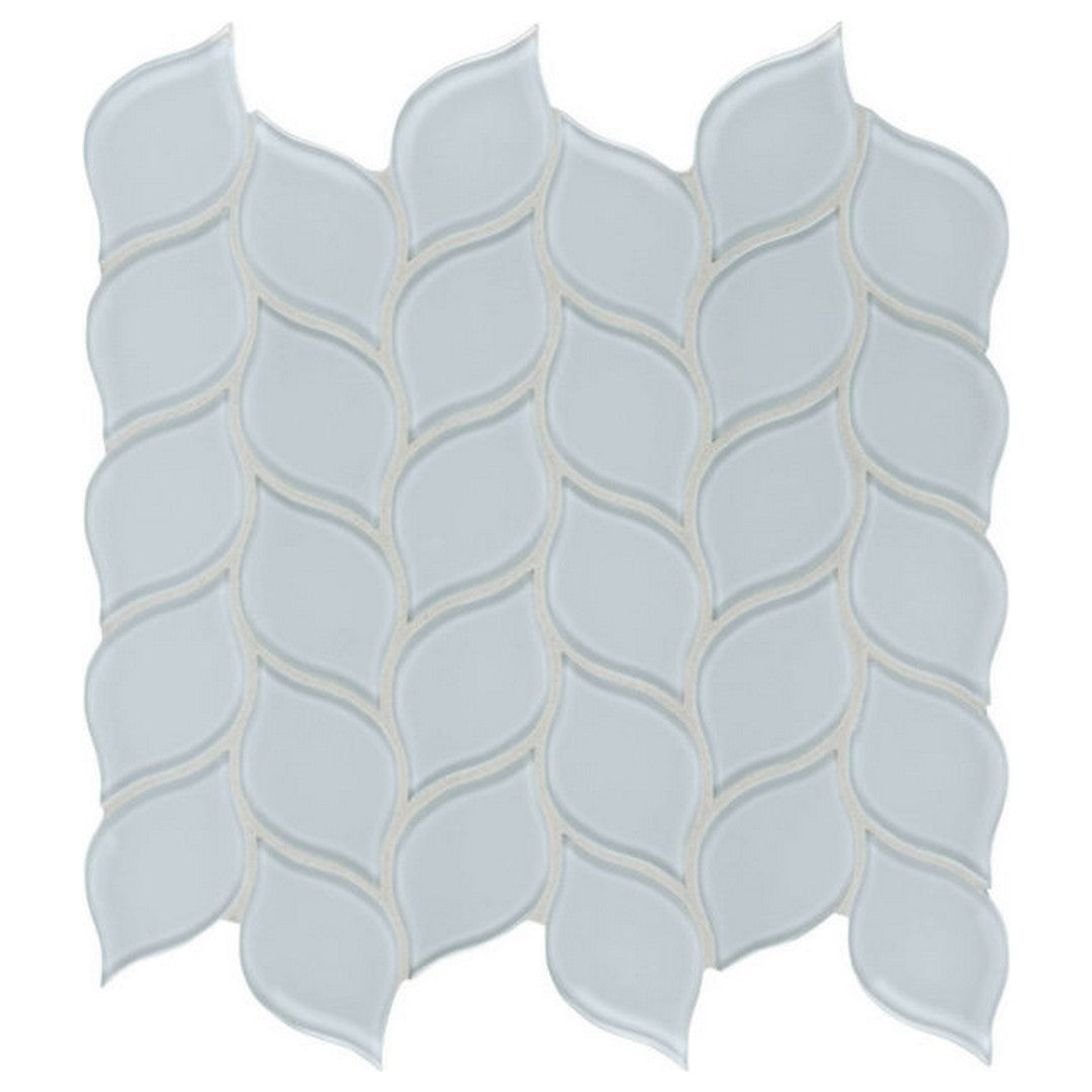 Qualis Ceramica 11.85" x 11.85" Bliss Element Glossy Glass Petal Mosaic