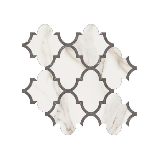 Anatolia 12" x 12" Mayfair Rectified Polished Porcelain Arabesque Mosaic