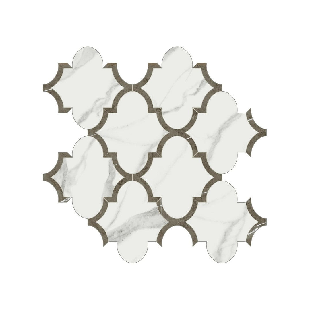Anatolia 12" x 12" Mayfair Rectified Polished Porcelain Arabesque Mosaic