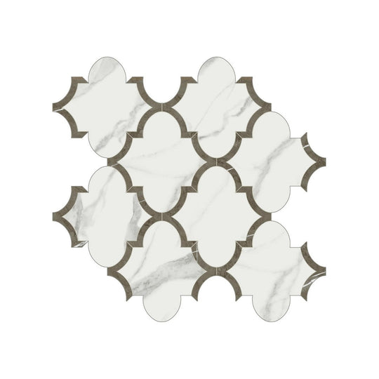 Anatolia 12" x 12" Mayfair Rectified Polished Porcelain Arabesque Mosaic