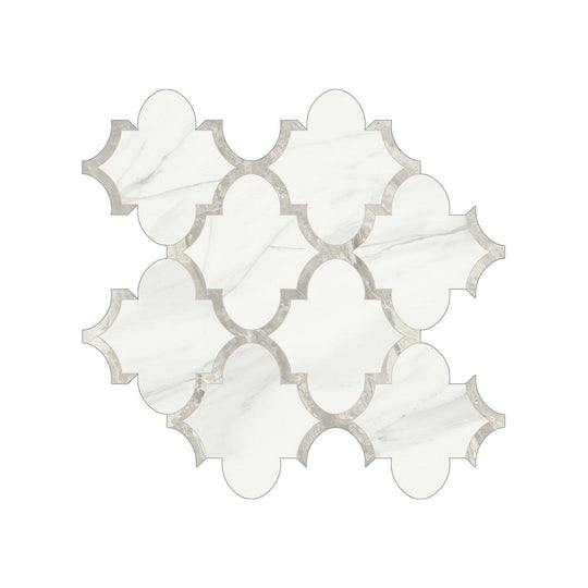 Anatolia 12" x 12" Mayfair Rectified Polished Porcelain Arabesque Mosaic
