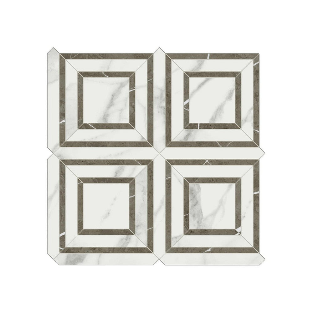 Anatolia 12" x 12" Mayfair Rectified Polished Porcelain Piazza Mosaic